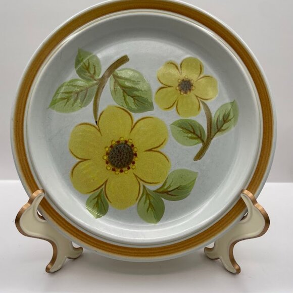 Royal Doulton Summer Days 1973 Stoneware Yellow Flower Dinner Plate Large Plate - Picture 1 of 5